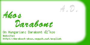 akos darabont business card